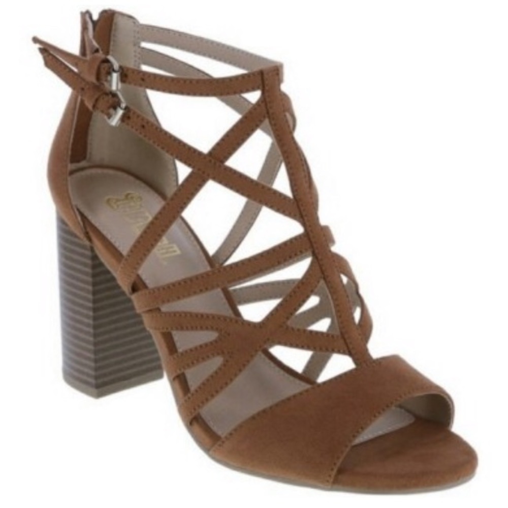 Brash Jemma Cage Blocked Heels